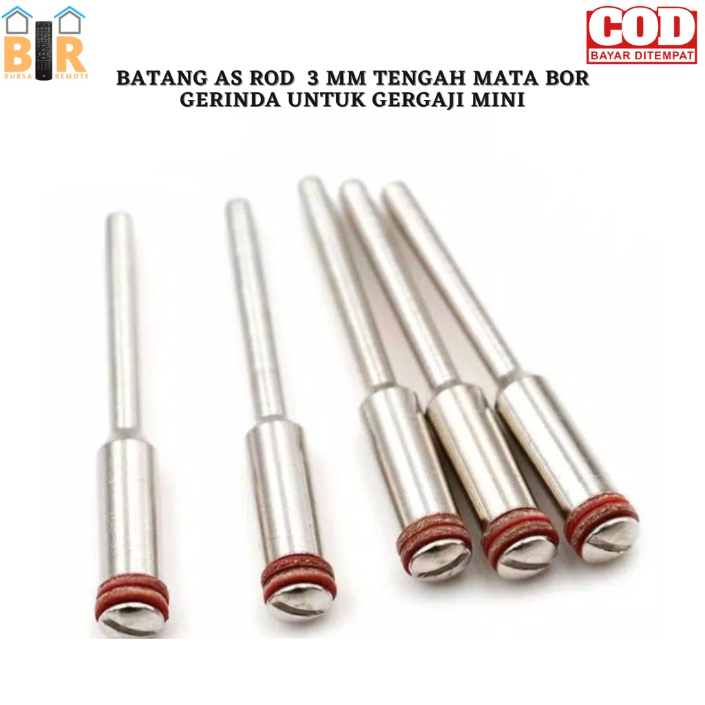 Batang As Mini Grinda Rod Tengah Mata Bor Gerinda Untuk Gergaji Mini 3 MM