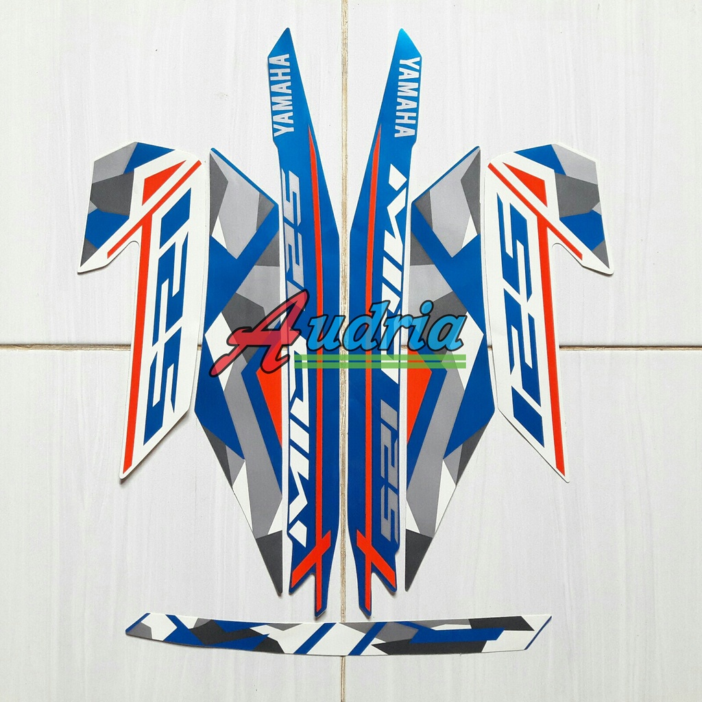 Striping sticker motor yamaha mio m3 2016 biru