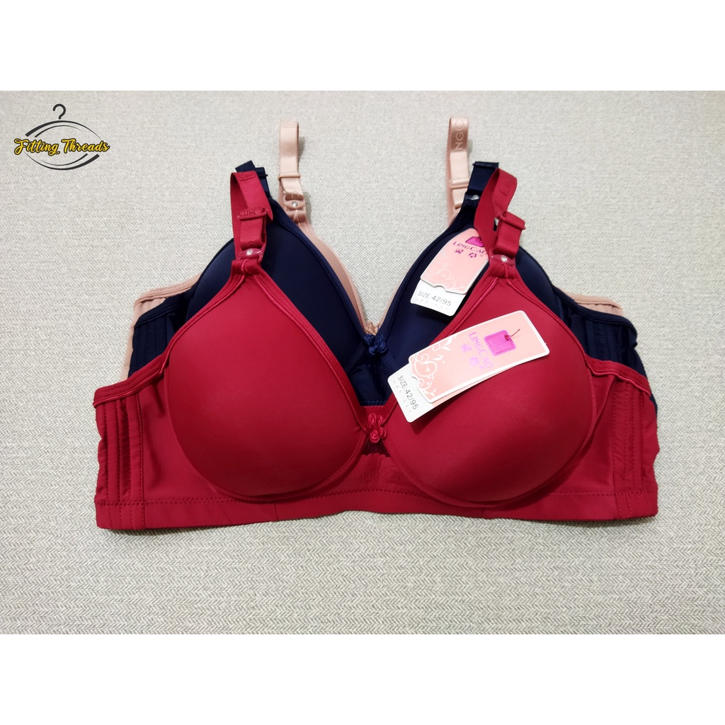 BH Busa Tanpa Kawat Lingcao Kancing 3 / Bra Lingcao B5 Asli Original Jumbo / Ling Cao B5 Kait 3 Bigsize / Bra LingCau Size Besar