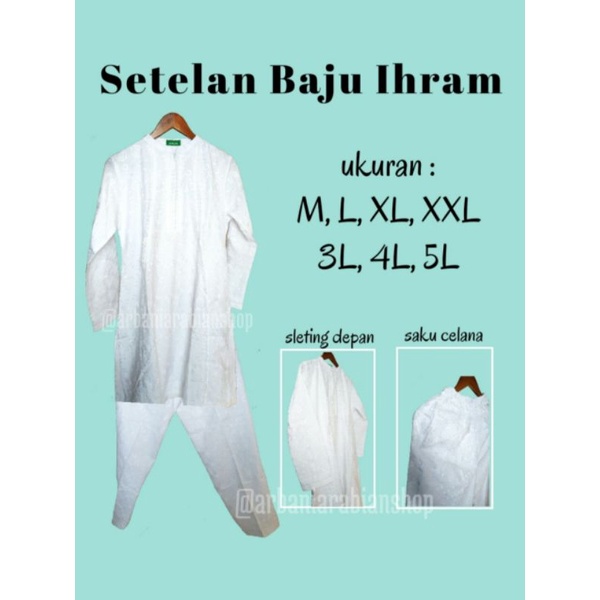 Setelan Baju Ihram putih