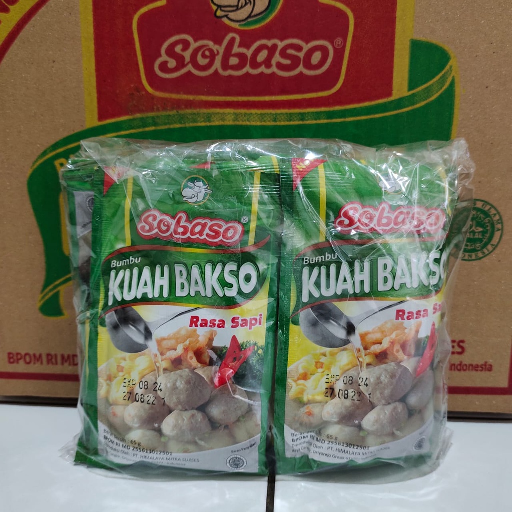 Bumbu Kuah Bakso Sobaso 65gr (1 Dus isi 120 Pcs)