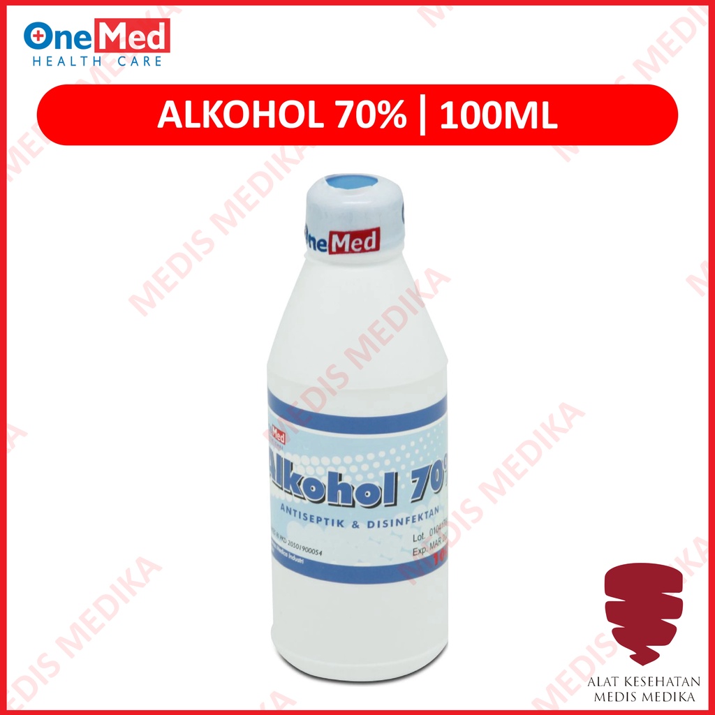 Alkohol 70% 100ml OneMed Alcohol Antiseptic Antiseptik P3K Obat Pembersih Luka Anti Septik Septic