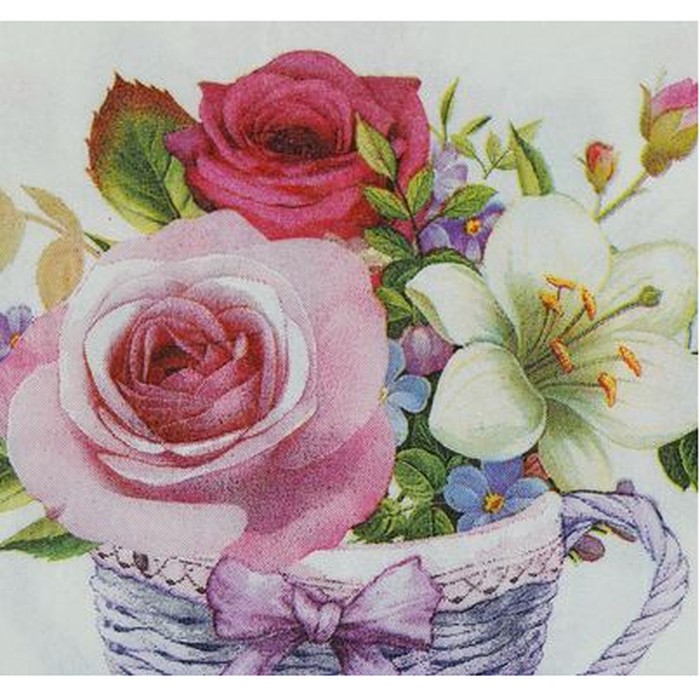 Decoupage Napkin - Tissue Decoupage 2Ply FL- A Cup of Flower