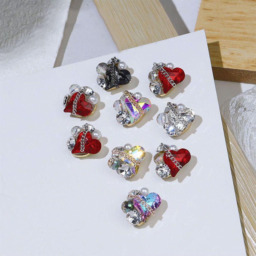 Mxbeauty Berlian Imitasi Bentuk Hati 3D Untuk Nail Art