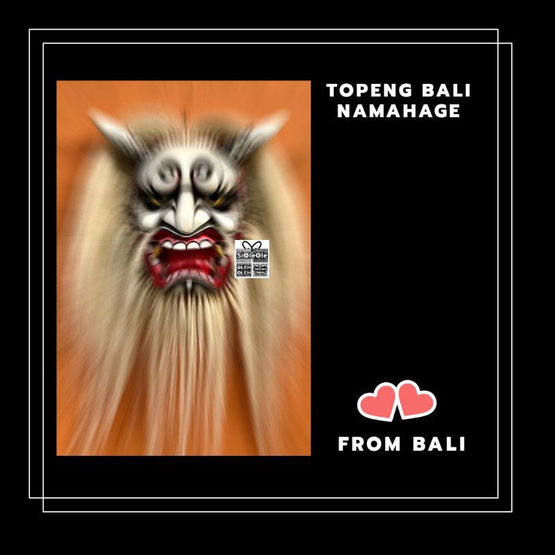 siOleOle Topeng Bali Asli Model Jepang Detail Wajah Custom Welcome