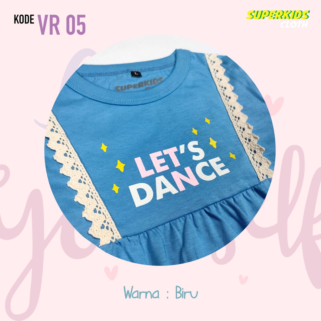 BAJU ANAK PEREMPUAN / KAOS ANAK PEREMPUAN / PAKAIAN ANAK CEWEK KAOS ANAK CEWEK LENGAN PANJANG VARIASI RAMPEL RUFFLE RENDA BIRU DANCE ECER GROSIR BRAND SUPERKSIDCLOTH 1 - 11 TAHUN