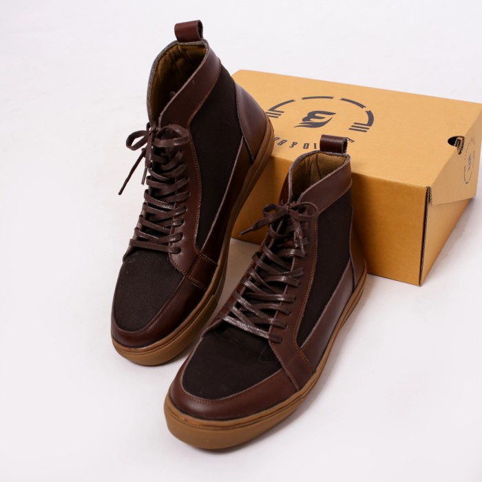 sepatu pria casual sepatu boot pria sepatu sneakers kulit asli
