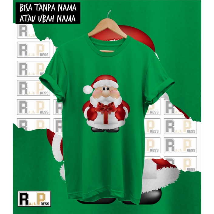 KAOS NATAL SANTA GENDUT SENDIRI MERRY CHRISTMAS COMBED 30S KATUN