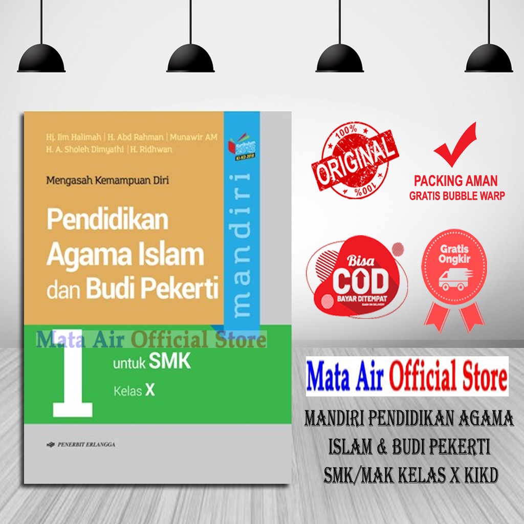 ORIGINAL MANDIRI PENDIDIKAN AGAMA ISLAM & BUDI PEKERTI SMK/MAK KELAS 10 11 12 KIKD - ERLANGGA