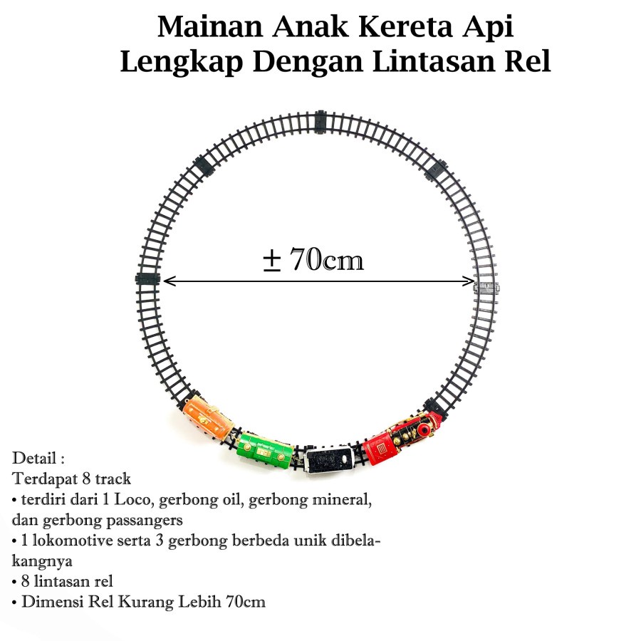 Mainan Set Kereta Api Track - Electric Rail Train High Kids Toys Berkualitas