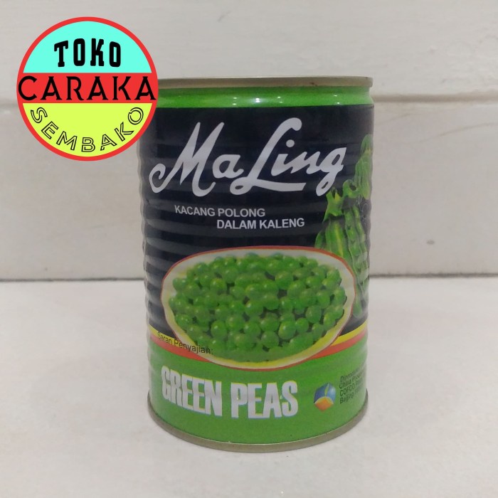 

Da202X6 Ma Ling Kacang Polong Kaleng - Maling Green Peas - 397G Xa20X1