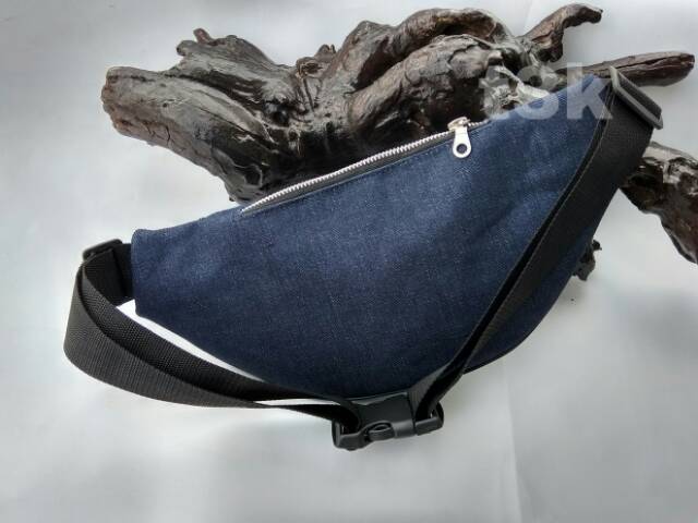 Waist bag combi leather jeans tas pinggang kombinasi jeans kulit