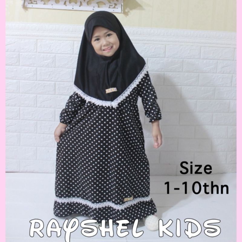 Gamis Anak 1-10 Tahun Gamis Anak Polkadot Renda