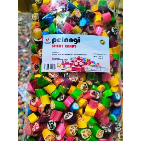 

1 KG PERMEN STIK CANDY PELANGI