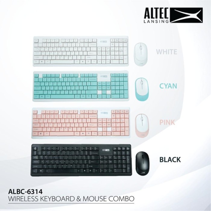 Altec Lansing Bundle Keyboard + Mouse Wireless ALBC6314 Silent