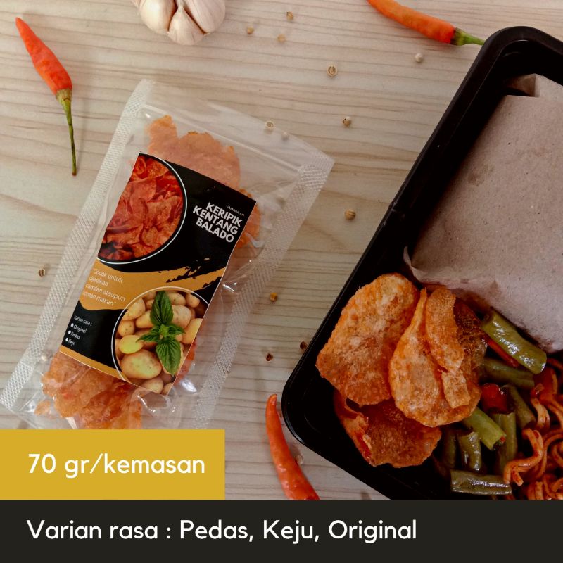 

Keripik kentang balado 70gr