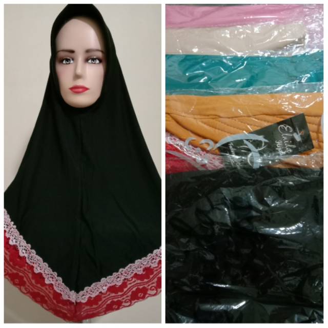 Jilbab list renda