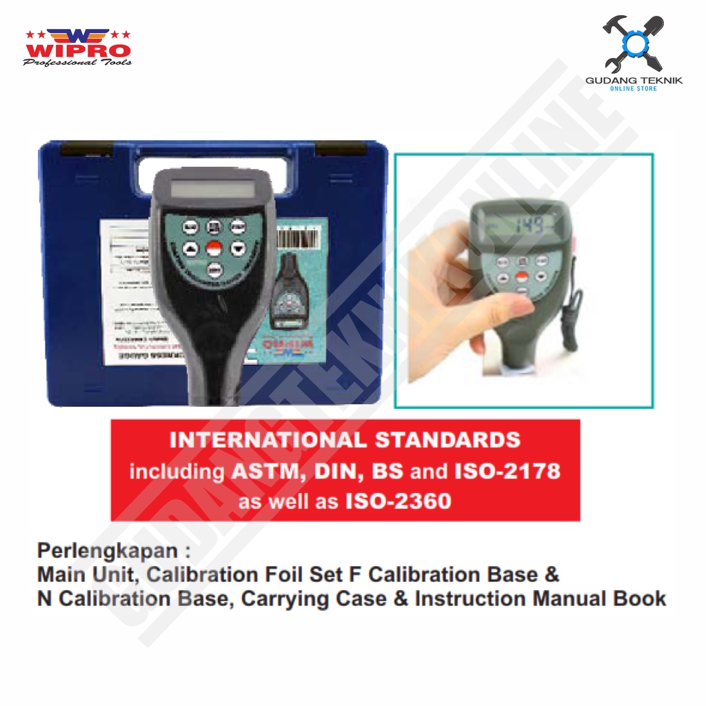 Alat Ukur Ketebalan Lapisan Galvanis CAT Anodizing WIPRO CM-8825-FN / Coating Thickness Gauge WIPRO CM 8825 FN - CM8825FN WIPRO