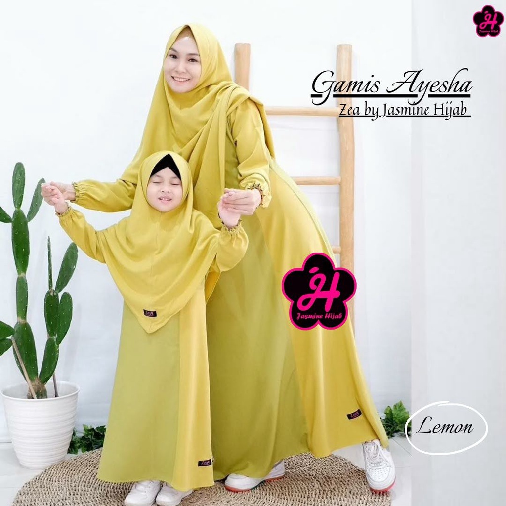Gamis couple ibu dan anak Ayesha Series Ori Zea by Jasmine Hijab