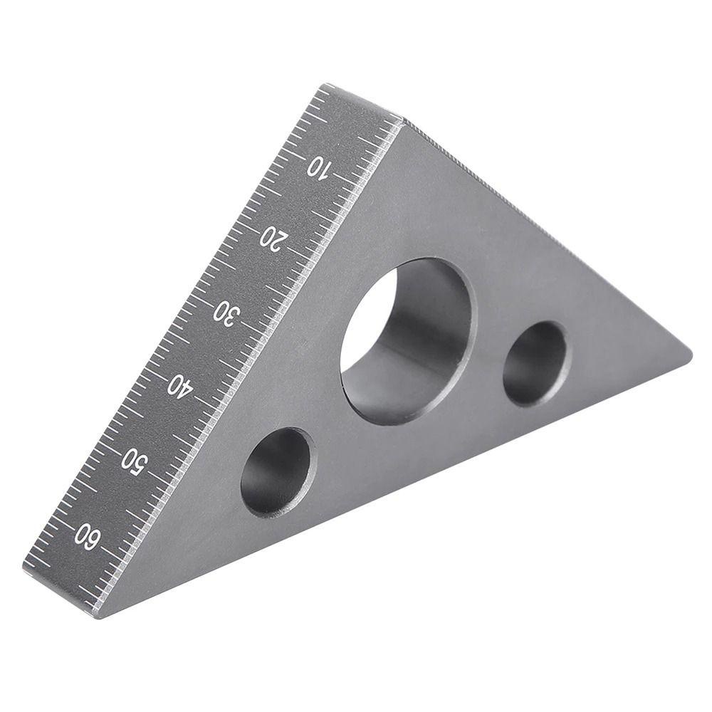 Penggaris SOLIGHTER Esquadro Presisi45/90Derajat Bahan Aluminium Alloy Woodworking Tool