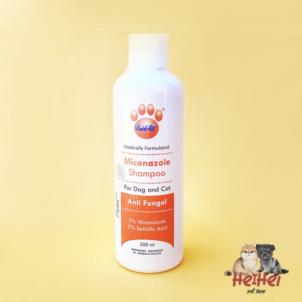 Raid All Shampoo Miconazole for Dog &amp; Cat 200 ml - Shampo Anti Jamur Kucing Anjing