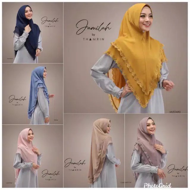 KERUDUNG RENDA JAMILAH /hijab renda jamilah/renja milah kerudng instan TERBARU