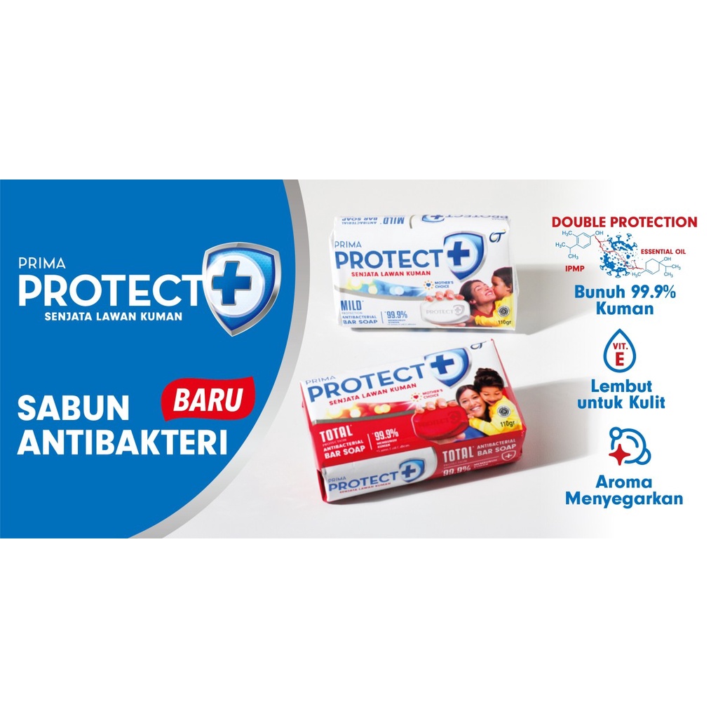 PRIMA PROTECT+ SABUN BATANG ANTI BACTERIAL 110 GRAM