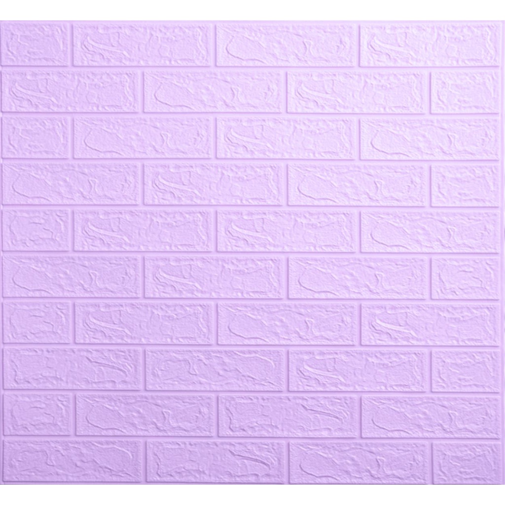 [COD] Wallpaper Foam Dinding Stiker Wallfoam 3D Sticker Dekorasi Kamar Rumah Murah [Seri A] Bata / Wallpaper Timbul Anti Air high quality/ premium-ungu