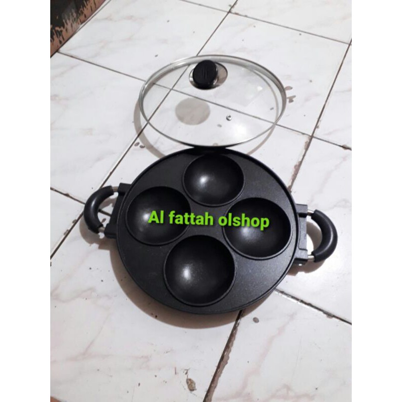 cetakan serabi lobang 4 bahan teflon