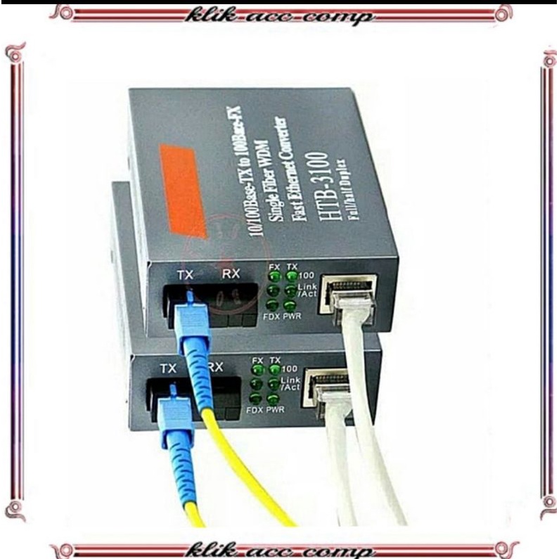 HTB-3100A/B 100Mbps RJ45 Single Mode One Optical/Konverter Fiber Optik