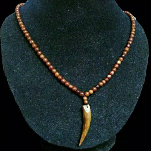 Kalung Tasbih Taring Koka Kaukah Asli