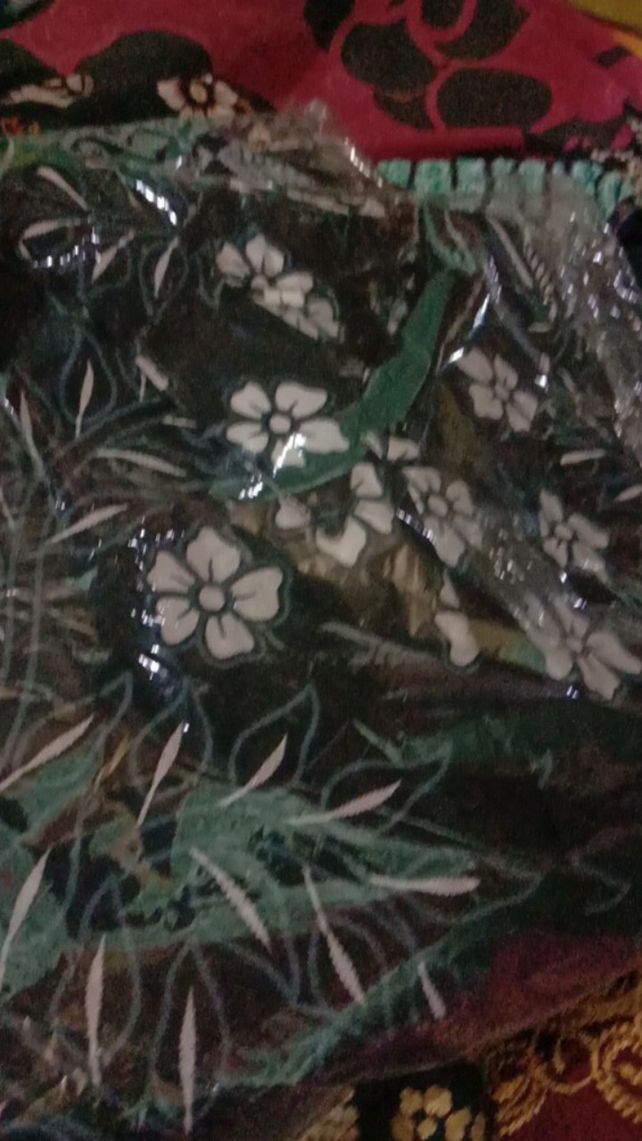 Kemeja Batik Lengan Panjang Batik  Danabrata Pria Motif Songket Hijau Kode 031 M L Xl Xxl Regular