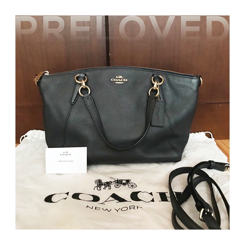 Preloved Coach Leather Satchel Bag F36675 Original