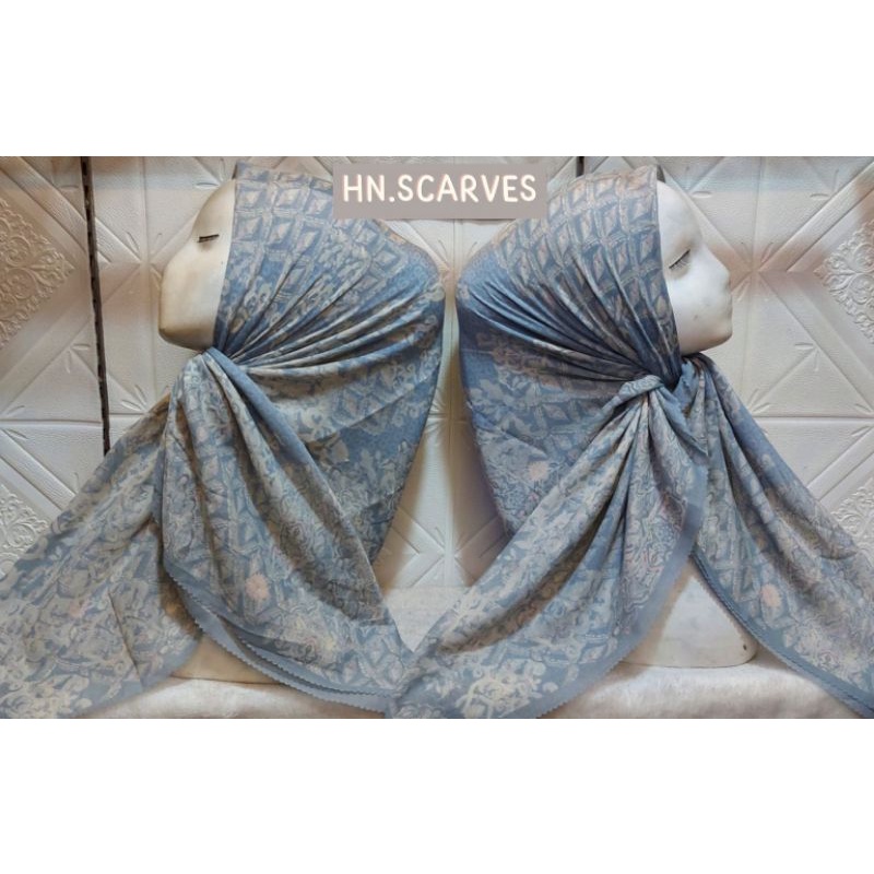 Jilbab Segiempat Motif Button series terbaru /Button kw