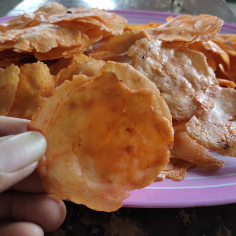 

Emping Melinjo//LB rasa PEDAS MANIS //500 gr