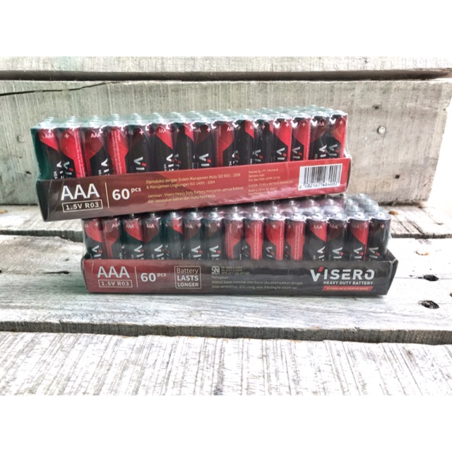 Baterai AAA A3 Heavy Duty Battery, MURAH, SNI. VISERO