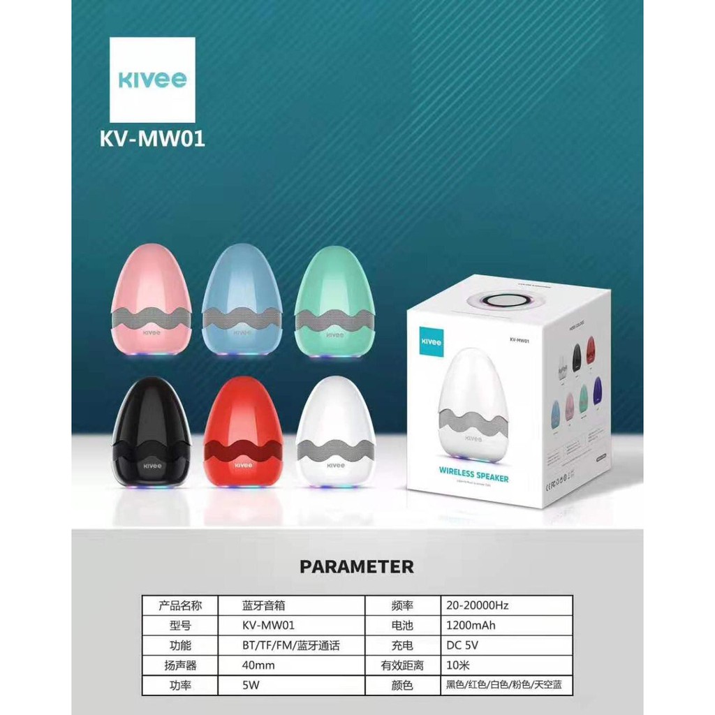 Speaker Bluetooth KIVEE KV-MW01 Portable