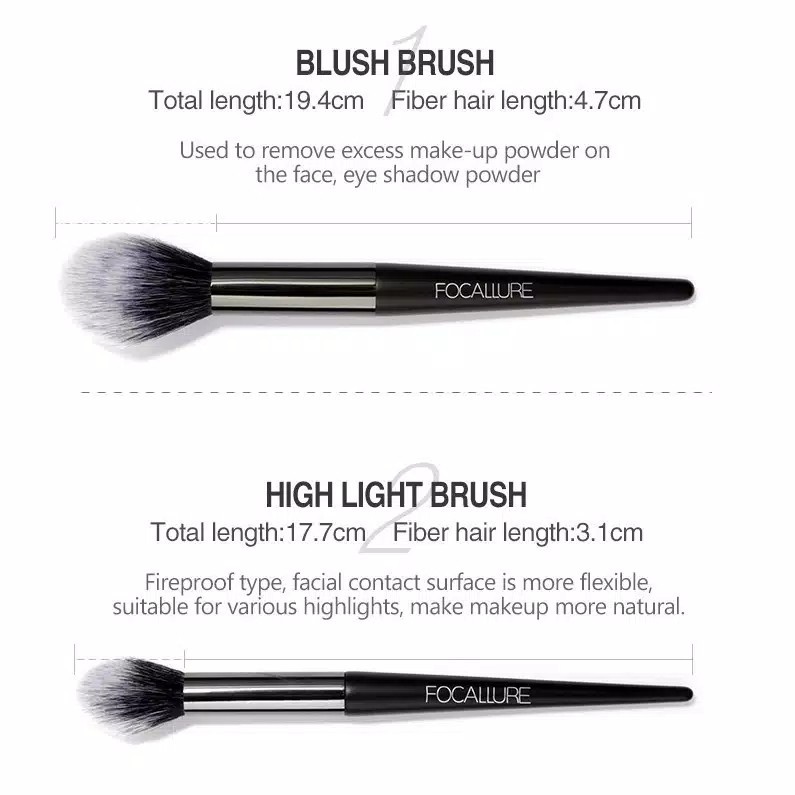 ORI Focallure Brush Set Professional Make Up Tools Kuas Make Up (1 Pcs)