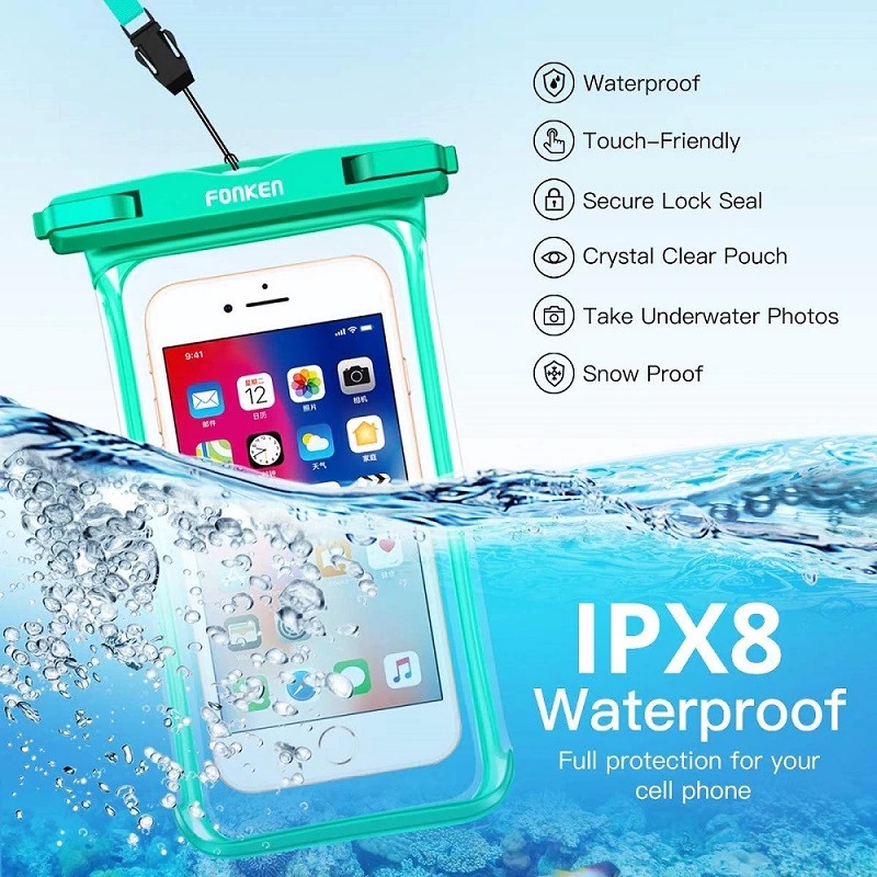 FONKEN Casing Anti Air Smartphone Waterproof Case Underwater Bag - FO176 - Black