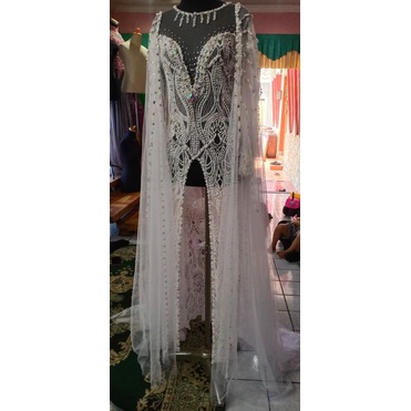 kebaya akad putih full payet jepang mewah