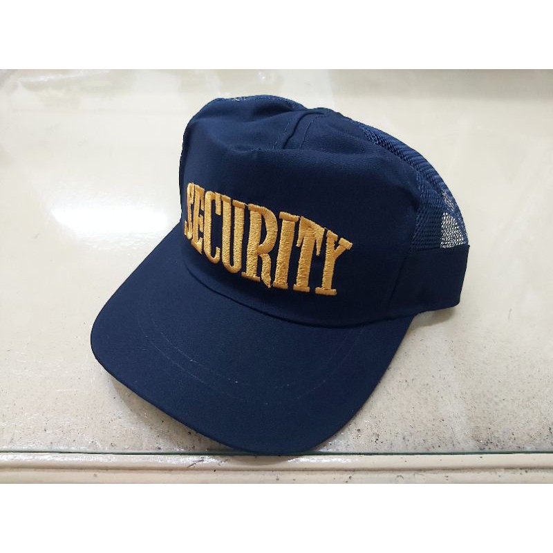 Topi Security Tulisan Kuning Larici|Kaos Satpam Security|Pangkat Satpam Security|Seragam Satpam Security