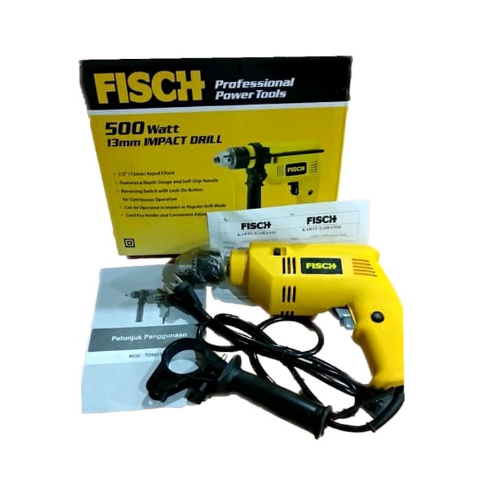 FISCH TD 8013 Impact Drill 13mm 500W - Mesin Bor