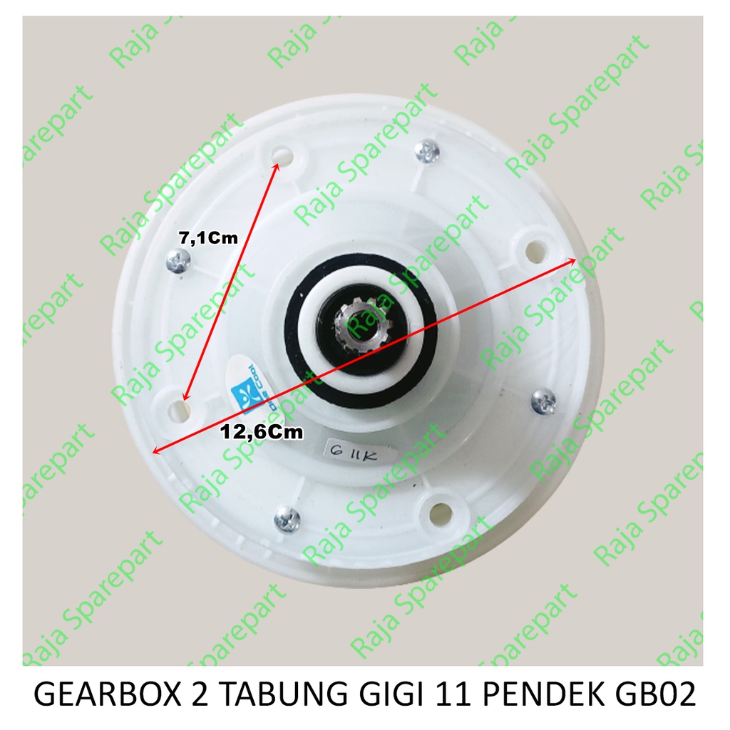 Gearbox Mesin Cuci 2 Tabung Gigi 11 Pendek GB02