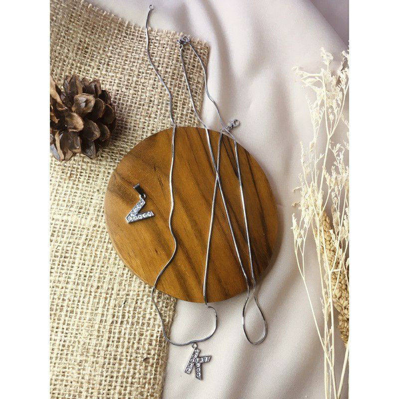 Inisial Nama Kalung ABG  Tercantik / Kalung Fashion Wanita Pria