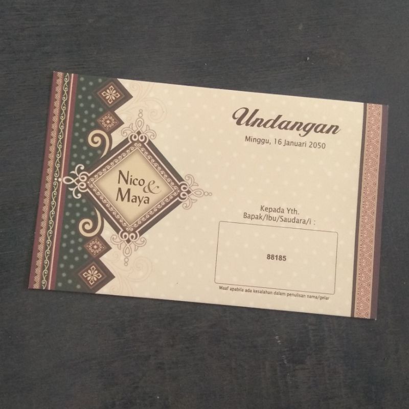 Undangan Erba 88185 BACA DESKRIPSI
