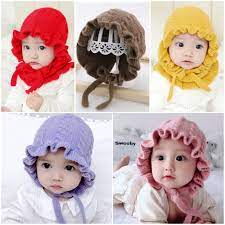 KUPLUK BONET RUFFLE/Topi bonet bayi rajut anak bahan premium