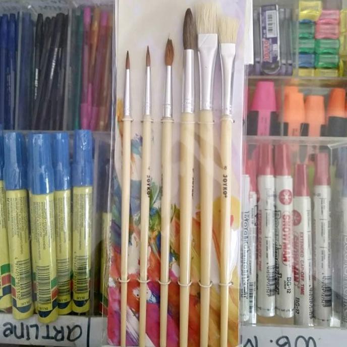 

Cuci Gudang Awal Tahun Kuas Lukis JOYKO BR1 6Set/Kuas Cat Air/Brush JOYKO BR1/Kuas Set Lukis Diskon