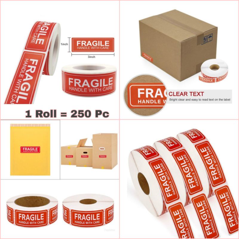 

[TERMURAH] 1pc Stiker Fragile do not bend unboxing Untuk Pengiriman / stiker unboxing / sticker stiker fragile handle witch care