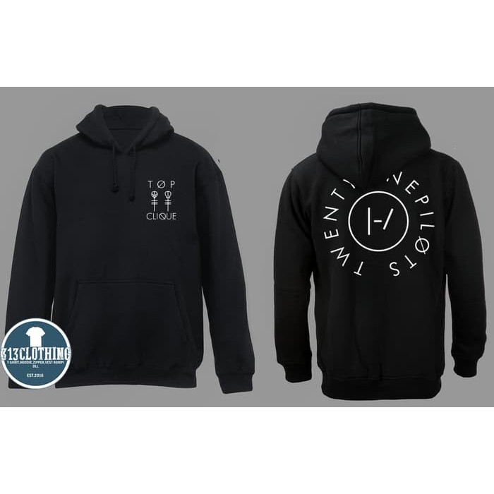 Hoodie Twenty One Pilots 'Clique' - 313 Clothing  Cardigan Pria Korea C cardigan pria C9X9