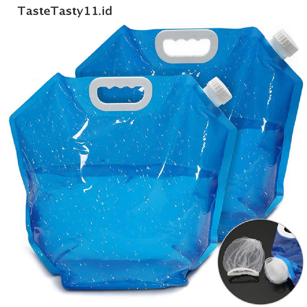 【TasteTasty】 10L Camping Water Bag Container Portable Foldable Outdoor Hiking Soft Flask .